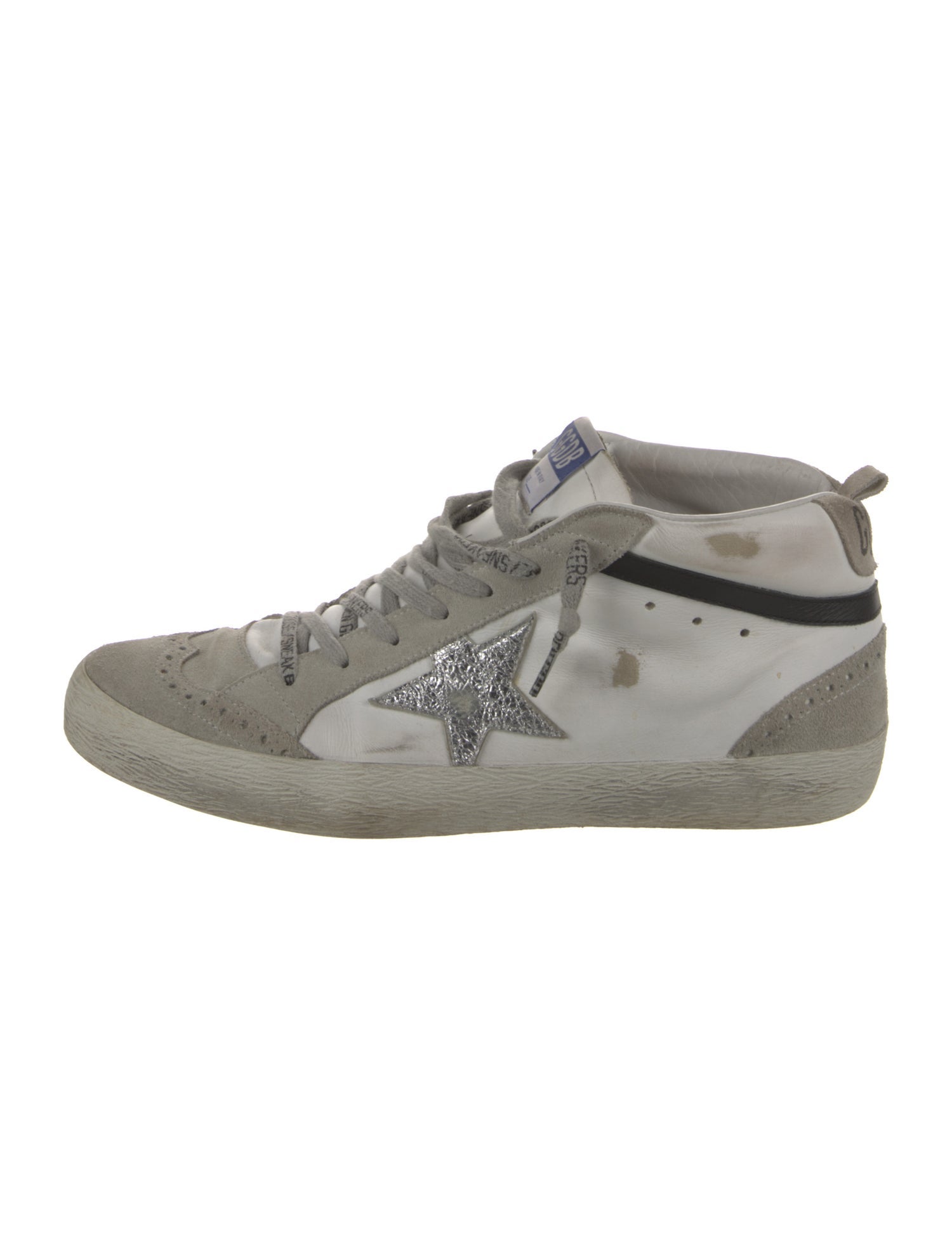 Golden Goose Leather Distressed Accents Sneakers