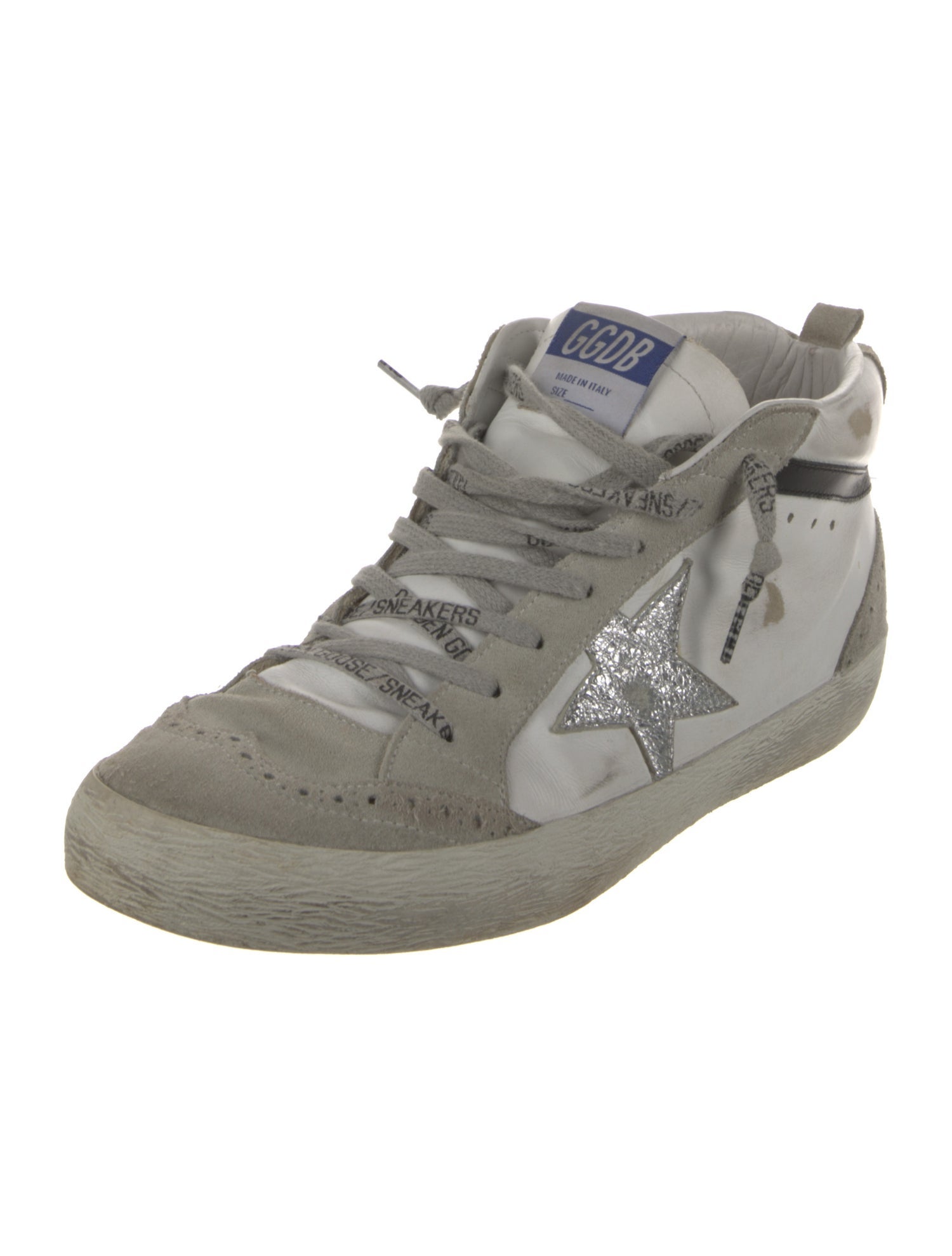 Golden Goose Leather Distressed Accents Sneakers