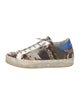 Golden Goose Leather Animal Print Sneakers