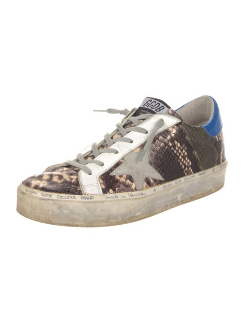 Golden Goose Leather Animal Print Sneakers