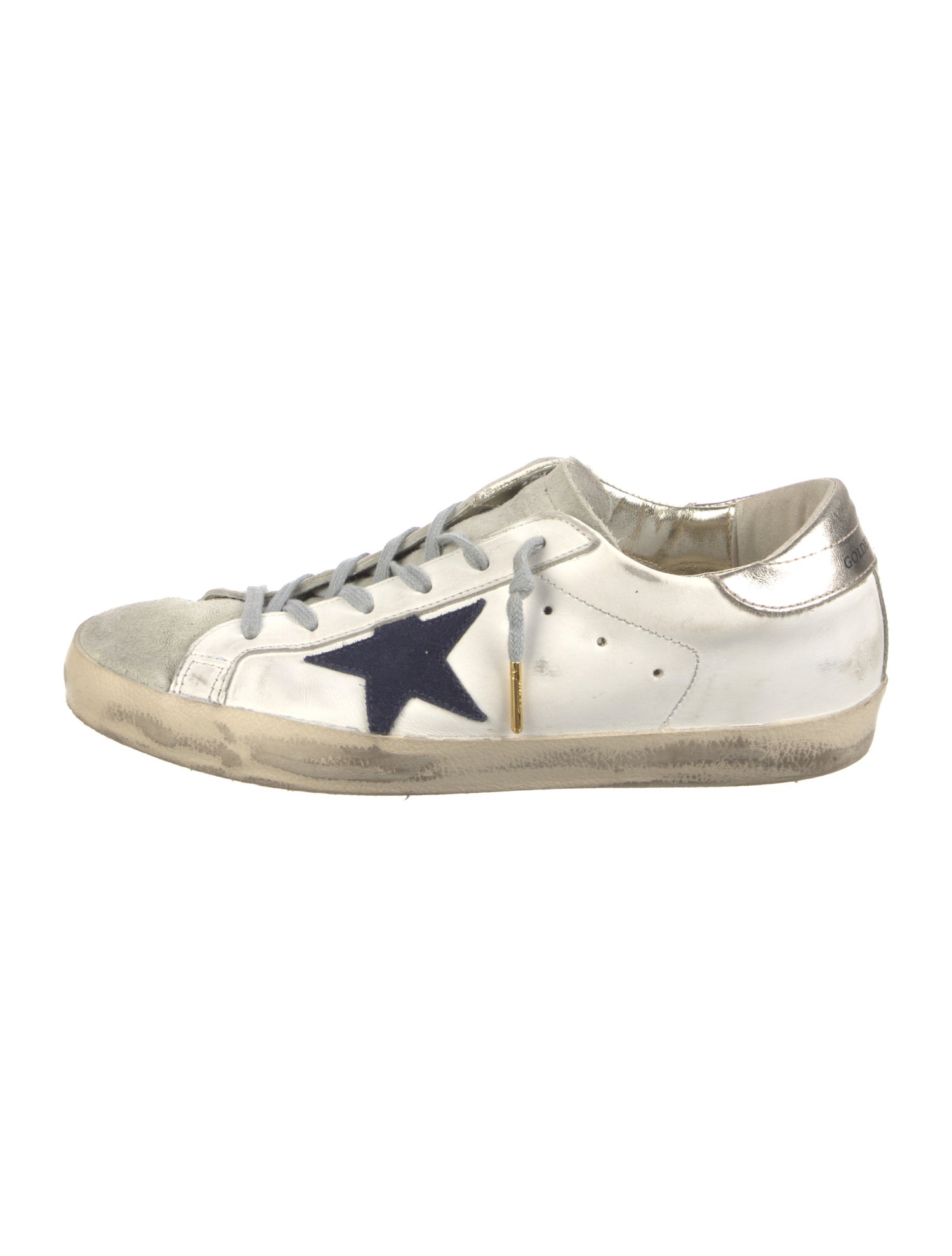 Golden Goose Leather Printed Sneakers