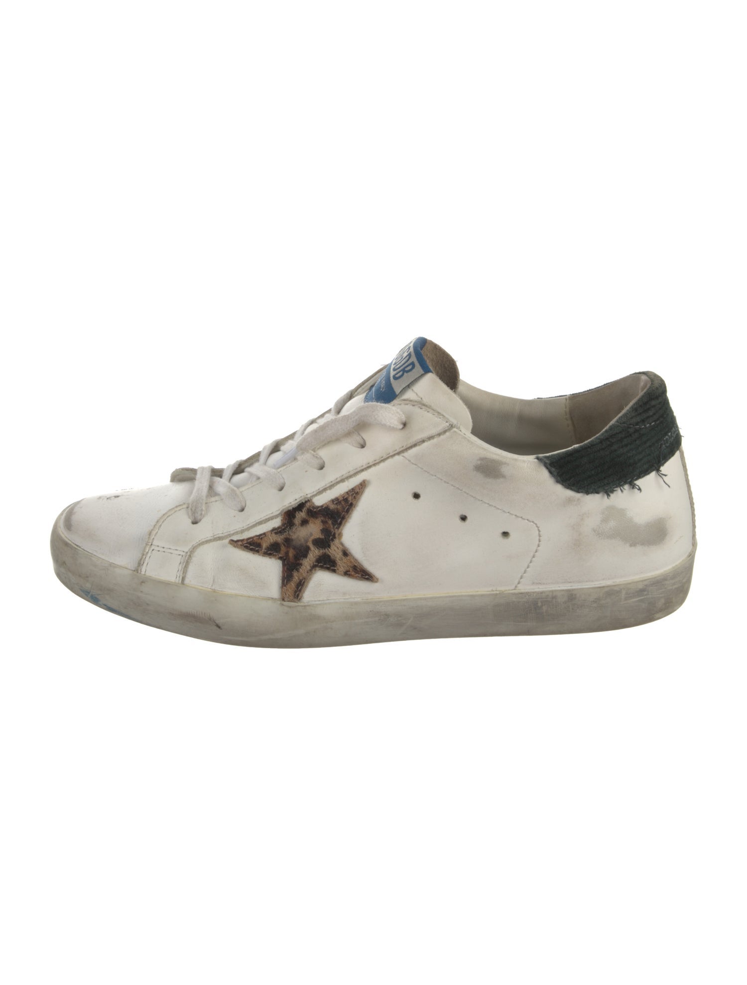 Golden Goose Leather Animal Print Sneakers