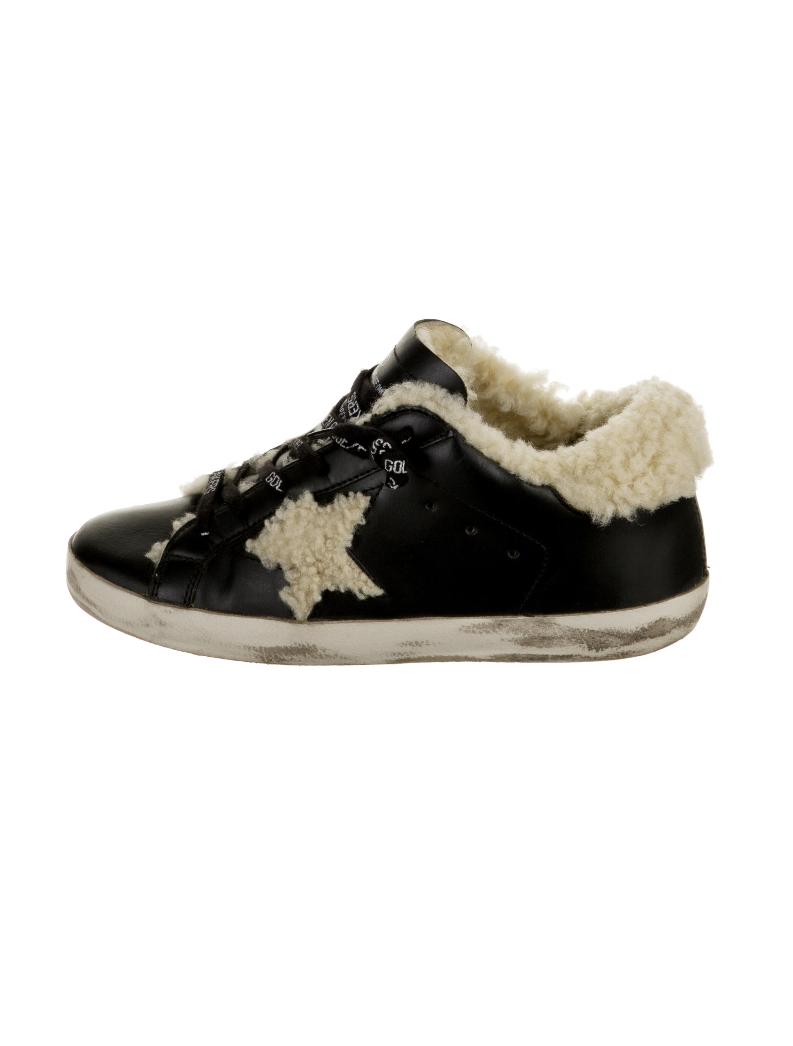 Golden Goose Leather Printed Sneakers