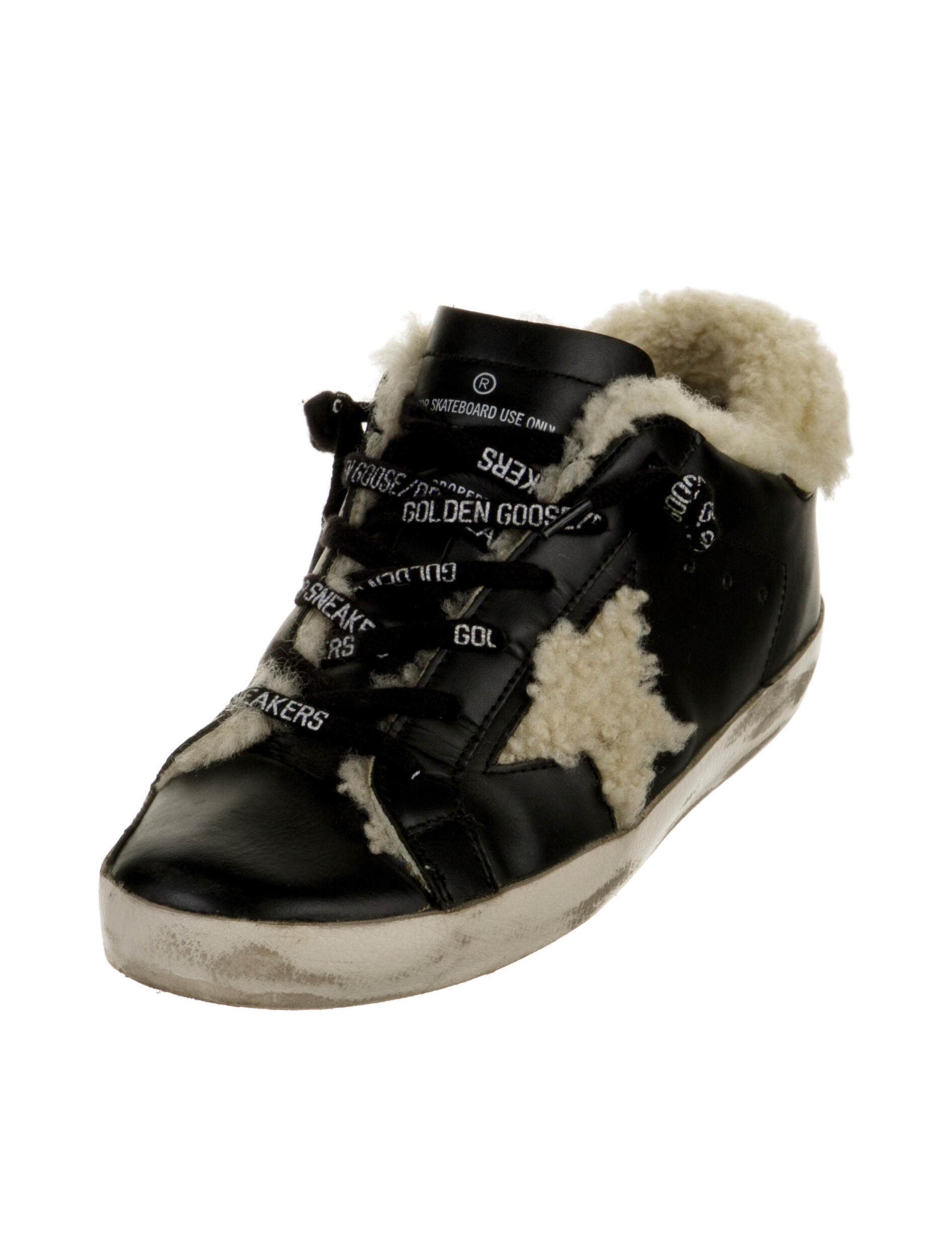 Golden Goose Leather Printed Sneakers