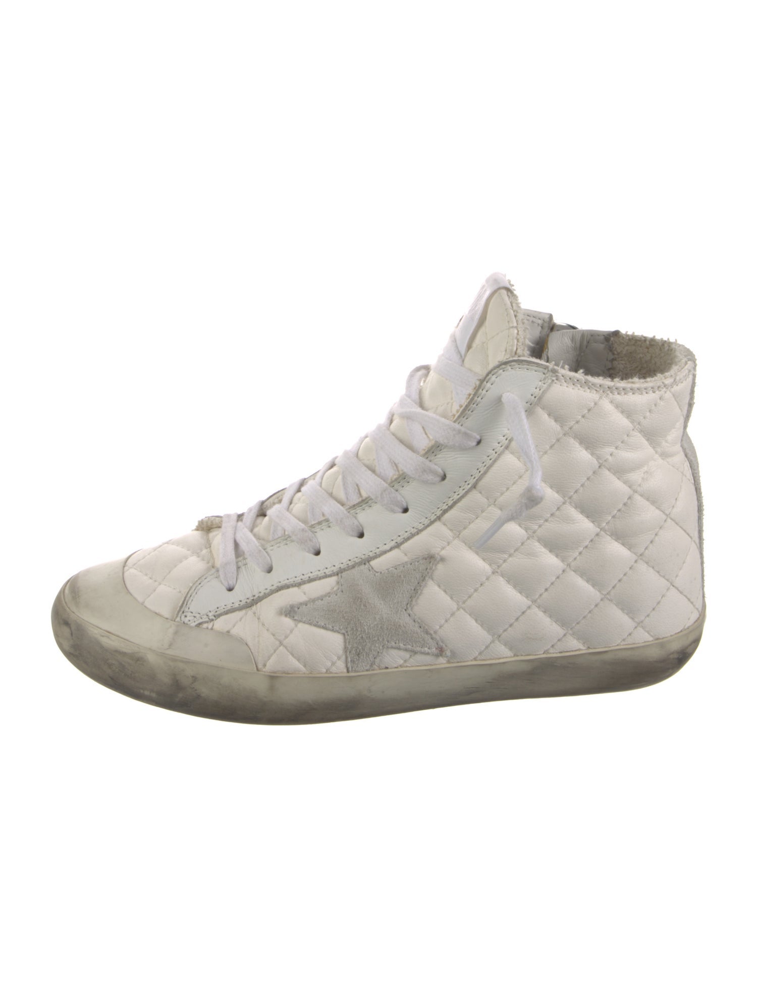 Golden Goose Leather Printed Sneakers