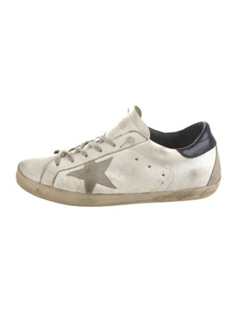 Golden Goose Leather Colorblock Pattern Sneakers