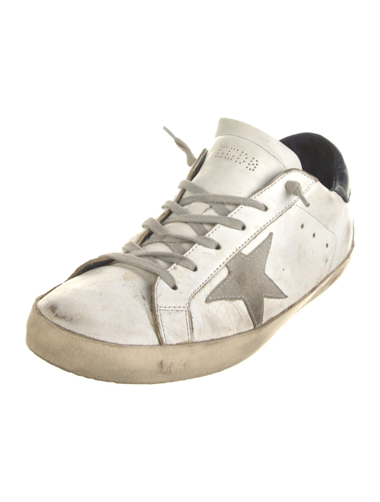 Golden Goose Leather Colorblock Pattern Sneakers