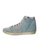 Golden Goose Denim Colorblock Pattern Sneakers