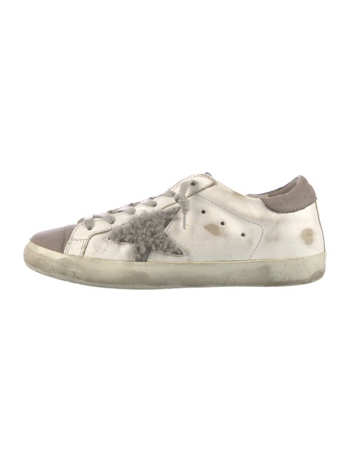 Golden Goose Leather Colorblock Pattern Sneakers