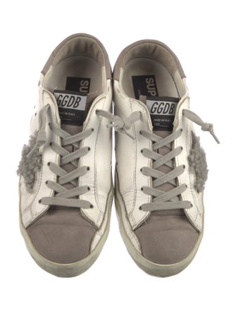 Golden Goose Leather Colorblock Pattern Sneakers