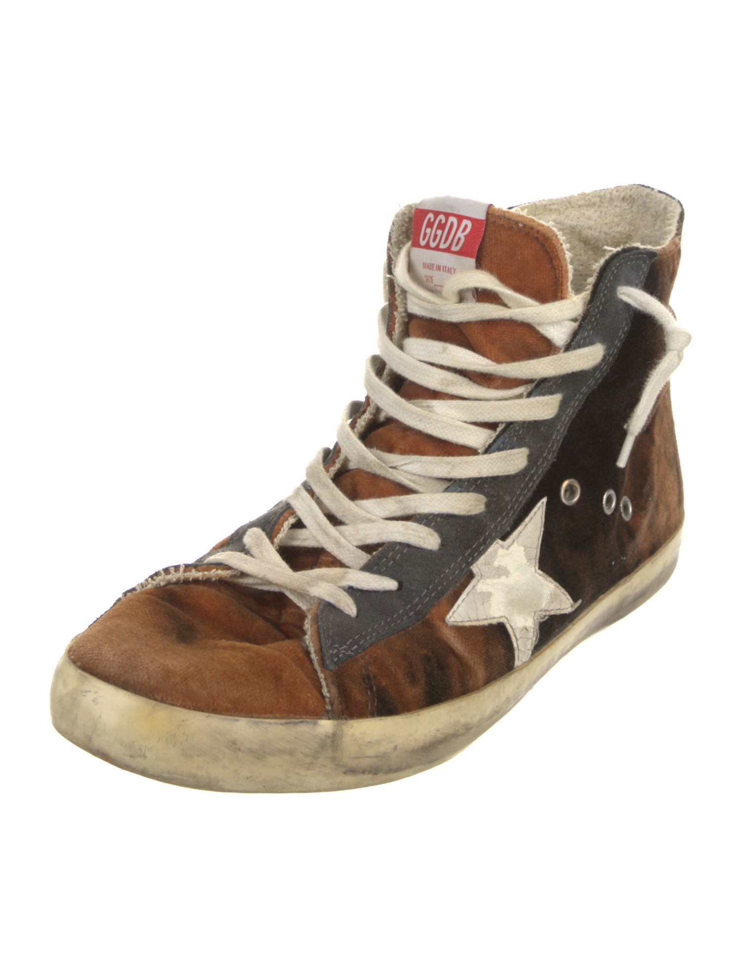 Golden Goose Velvet Printed Sneakers