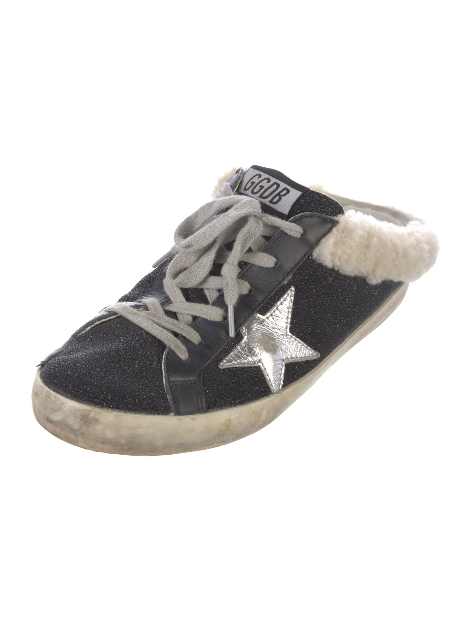 Golden Goose Glitter Colorblock Pattern Mules