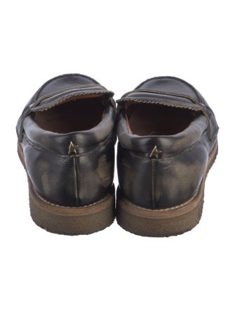 Golden Goose Leather Distressed Accents Loafers