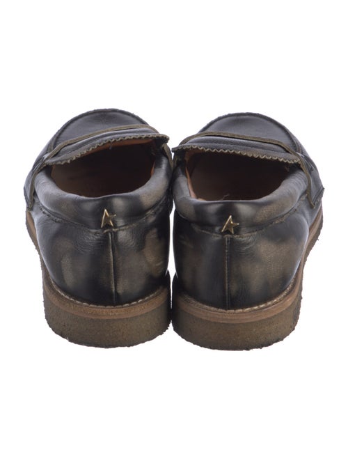 Golden Goose Leather Distressed Accents Loafers