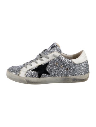 Golden Goose Glitter Graphic Print Sneakers