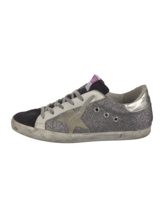 Golden Goose Glitter Colorblock Pattern Sneakers