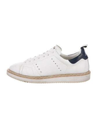 Golden Goose Leather Colorblock Pattern Sneakers