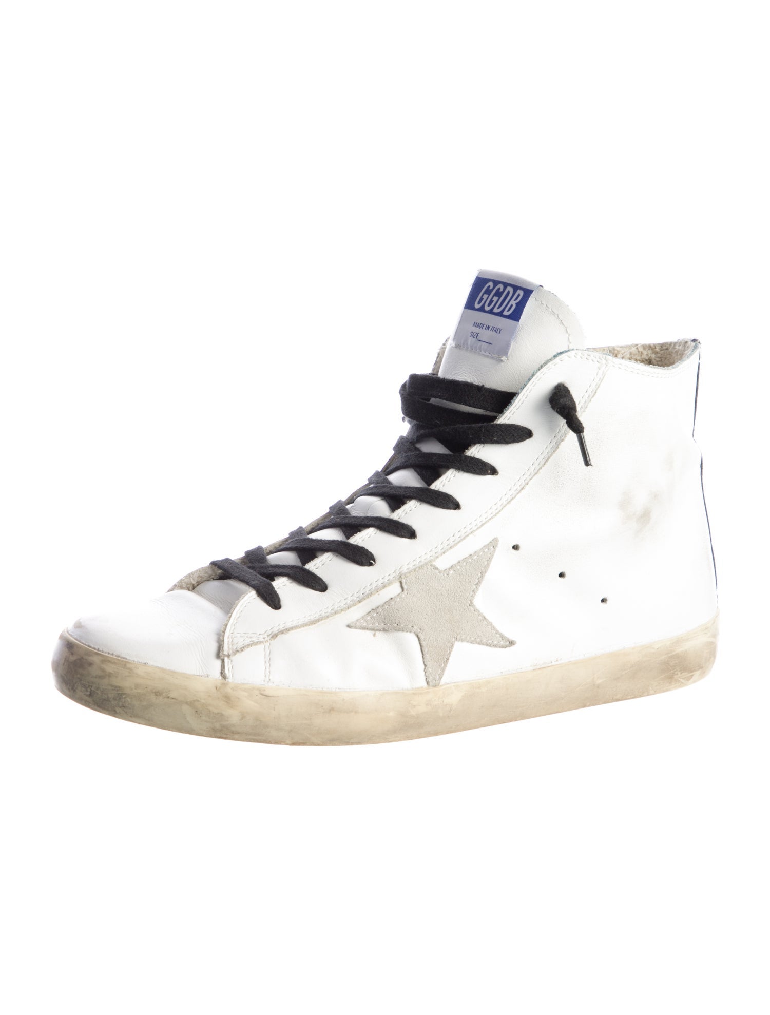 Golden Goose Leather Distressed Accents Sneakers
