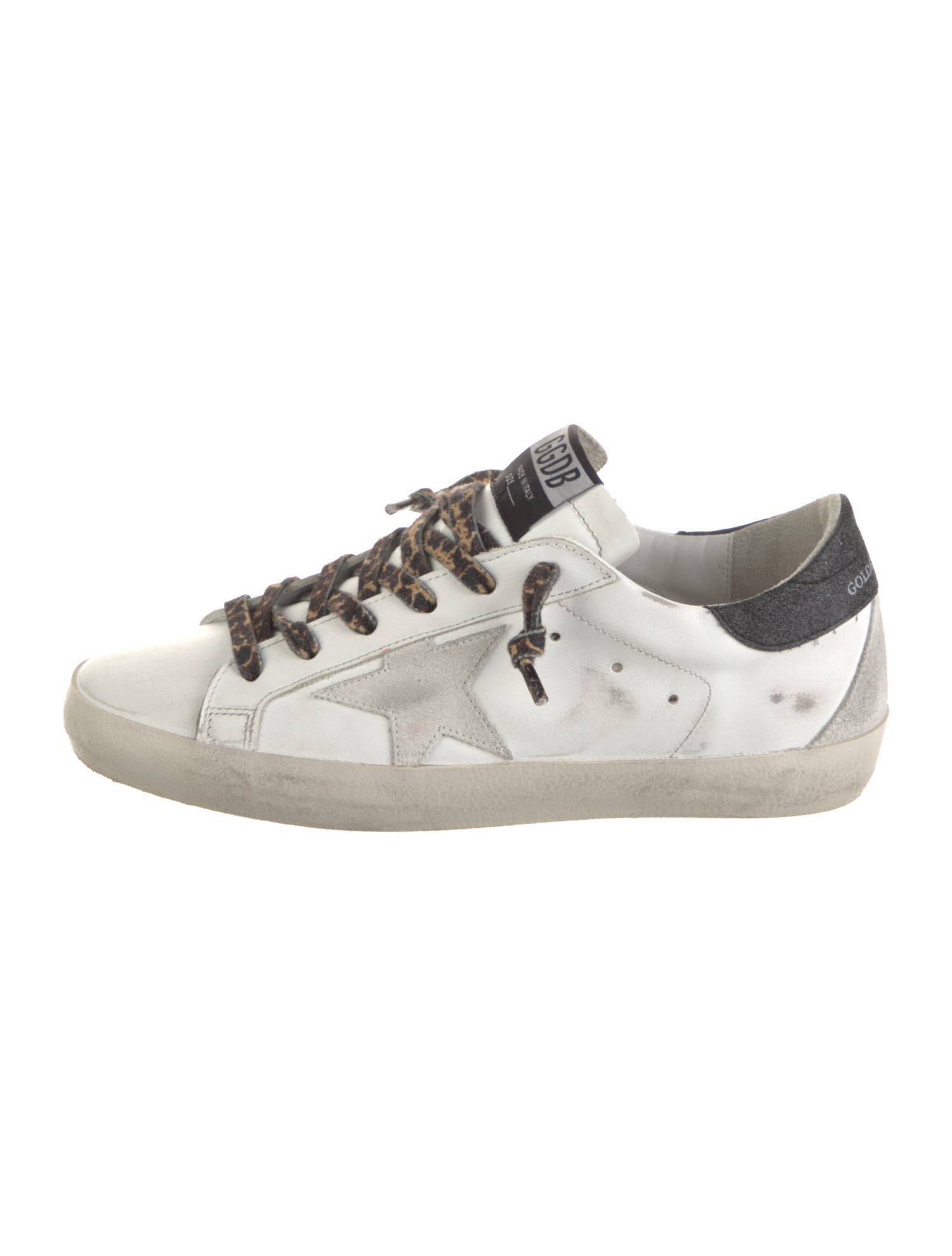 Golden Goose Leather Colorblock Pattern Sneakers