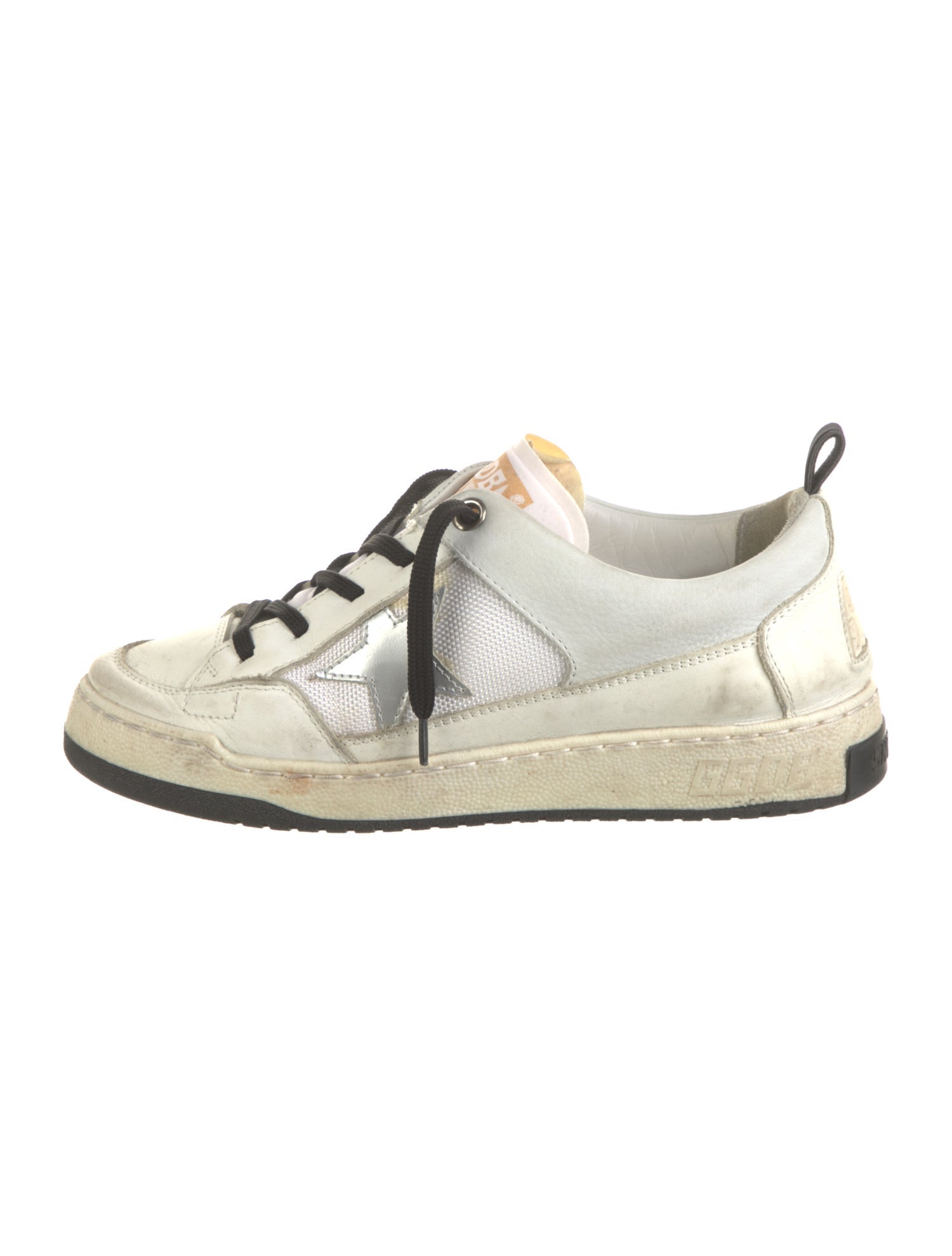 Golden Goose Leather Printed Sneakers