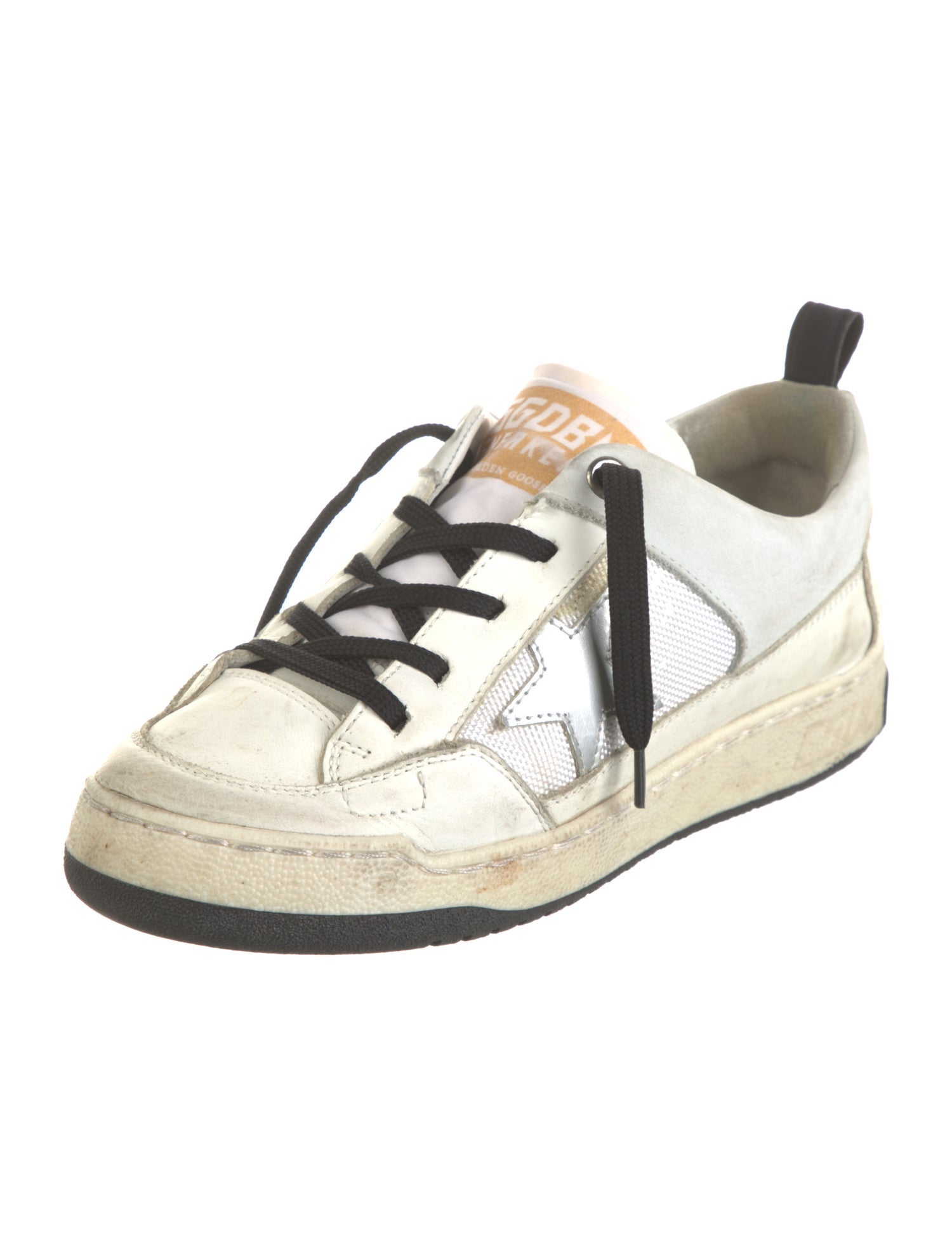 Golden Goose Leather Printed Sneakers
