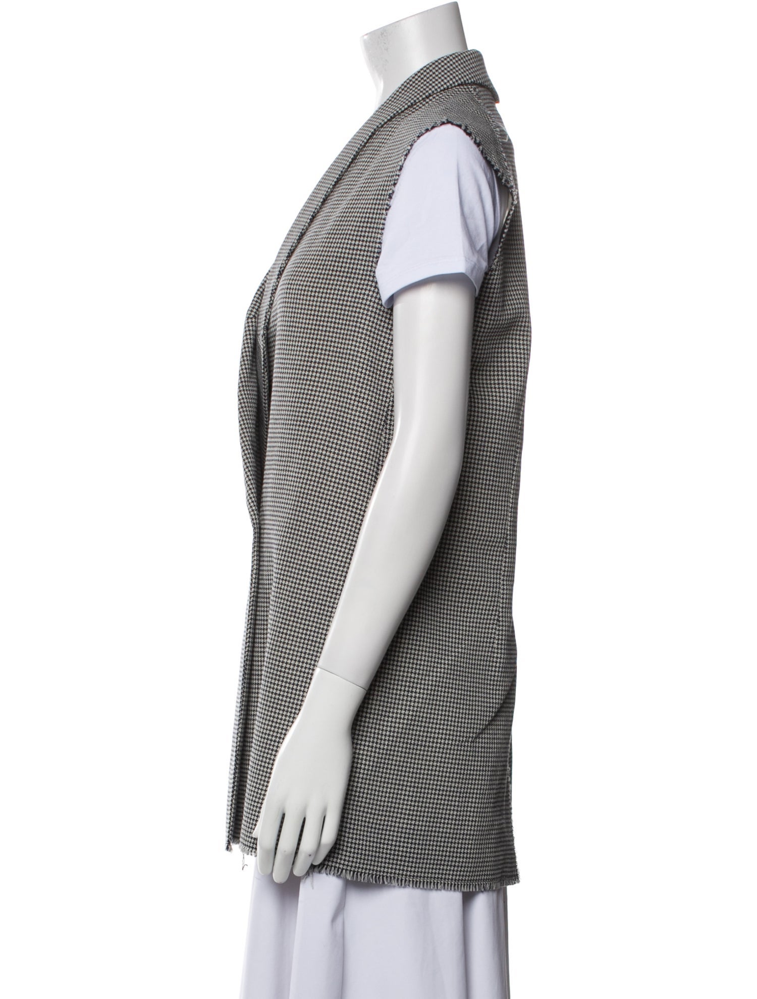 Golden Goose Wool Houndstooth Print Vest