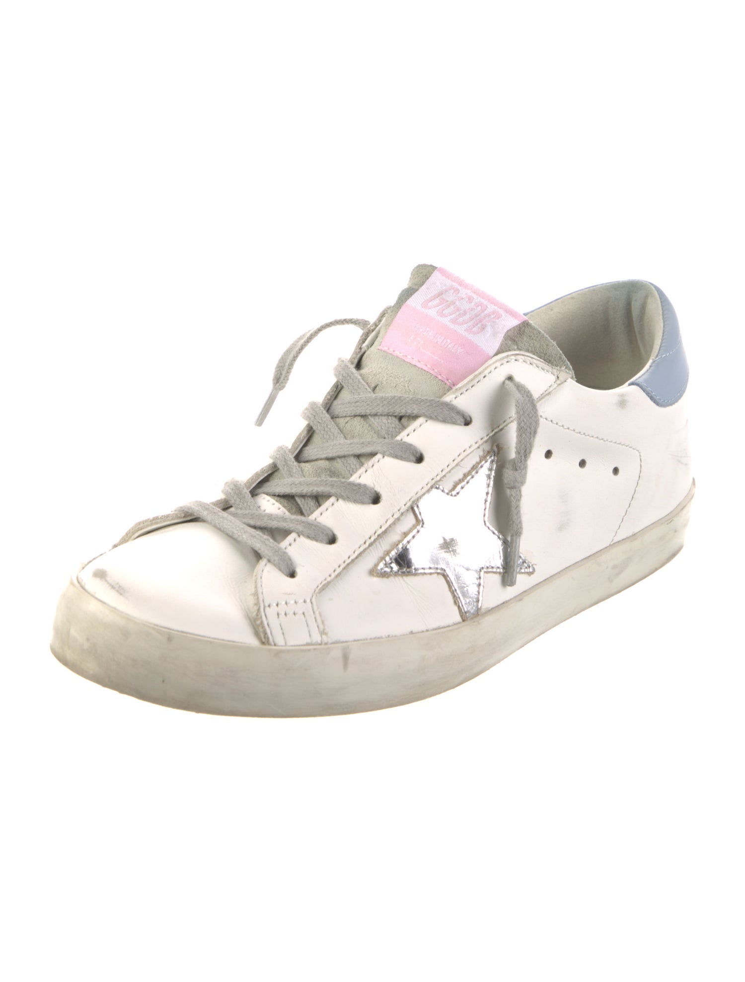 Golden Goose Leather Printed Sneakers