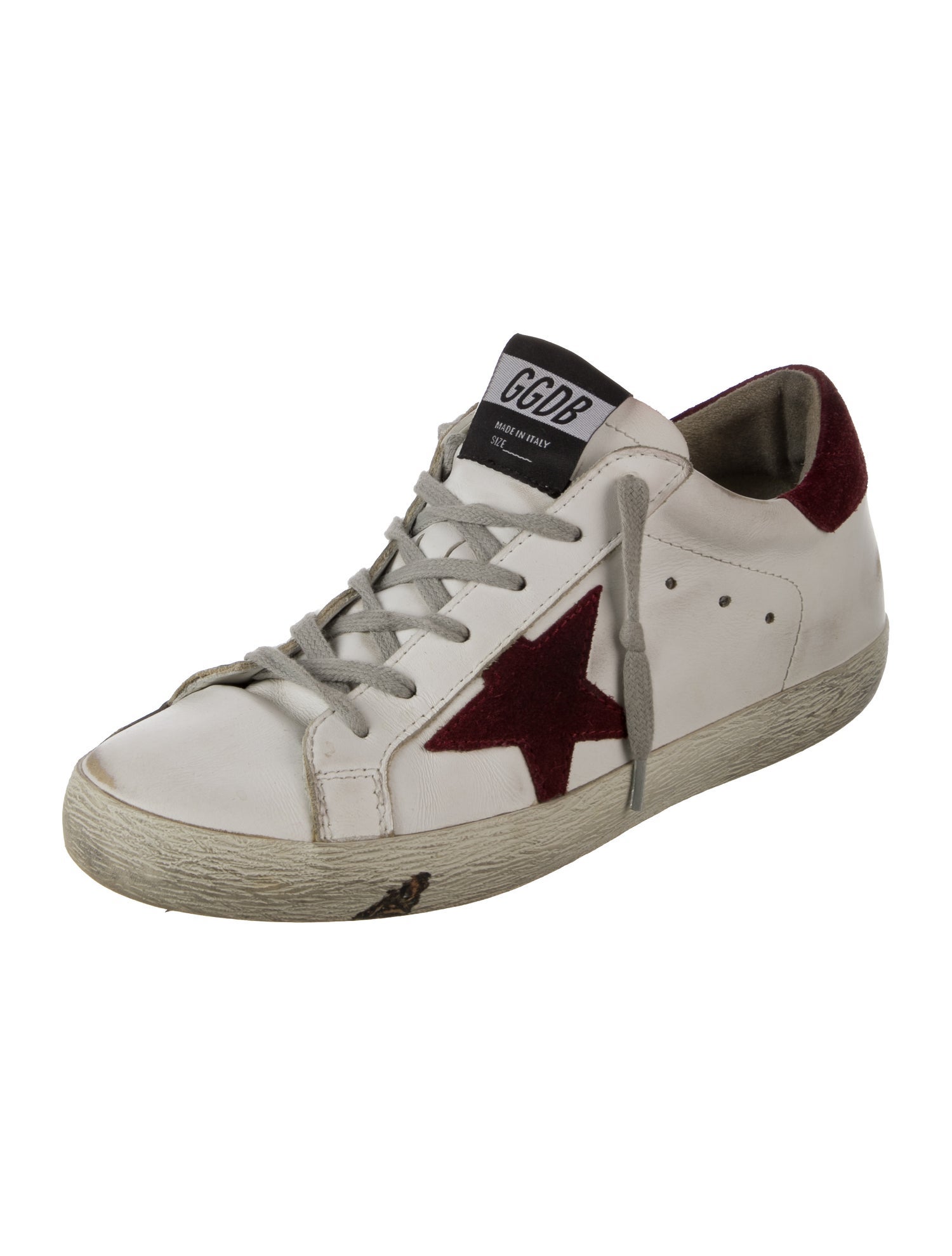 Golden Goose Leather Printed Sneakers