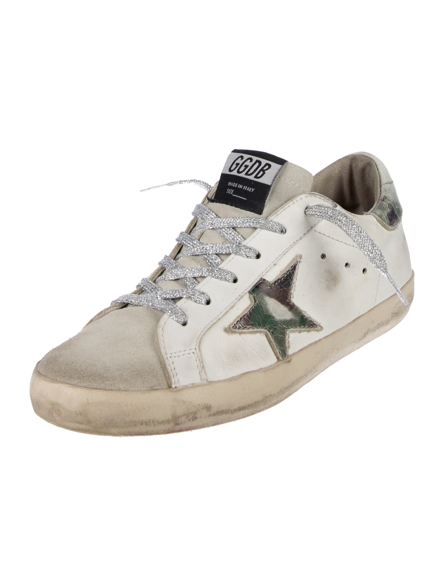 Golden Goose Leather Printed Sneakers
