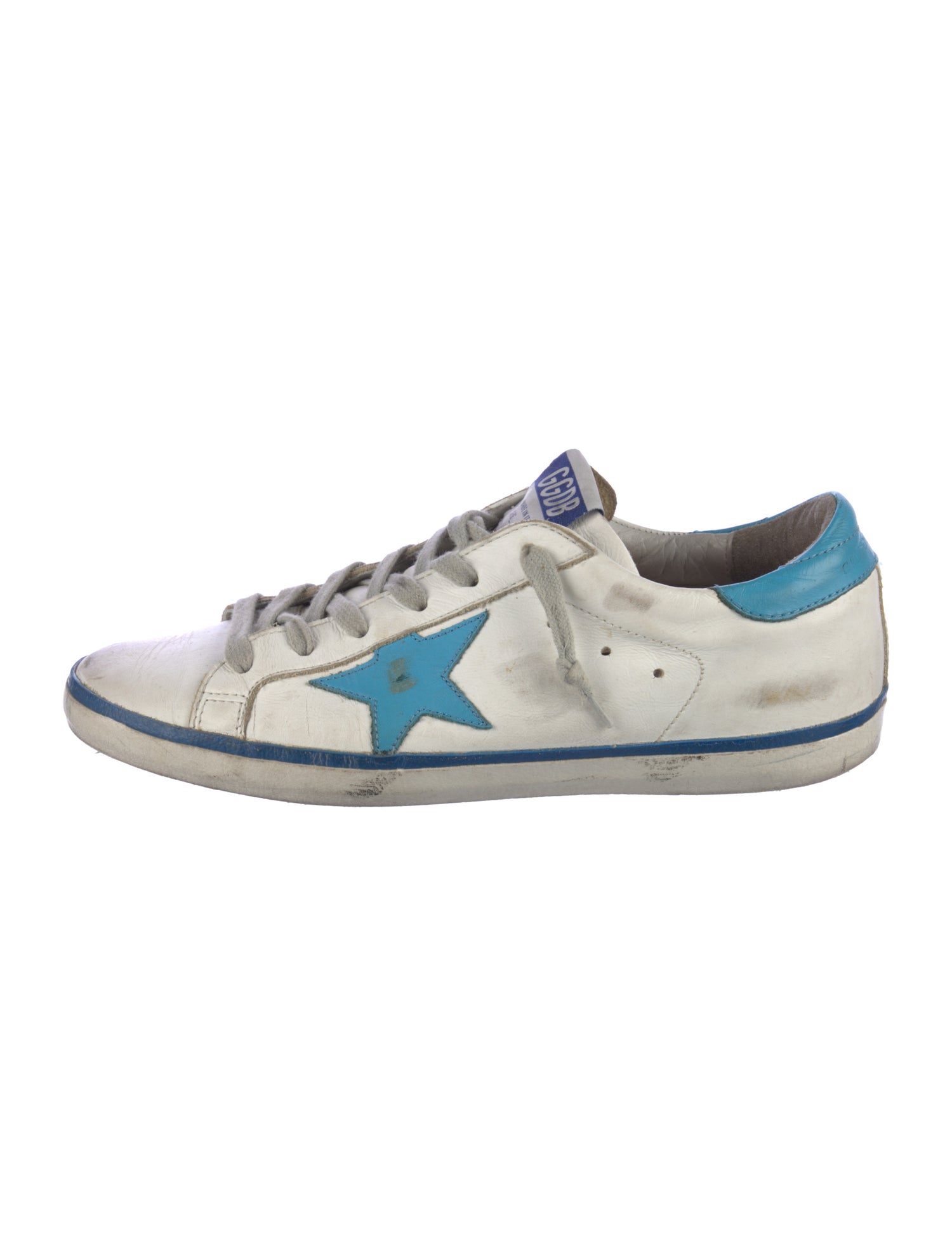 Golden Goose Leather Graphic Print Sneakers