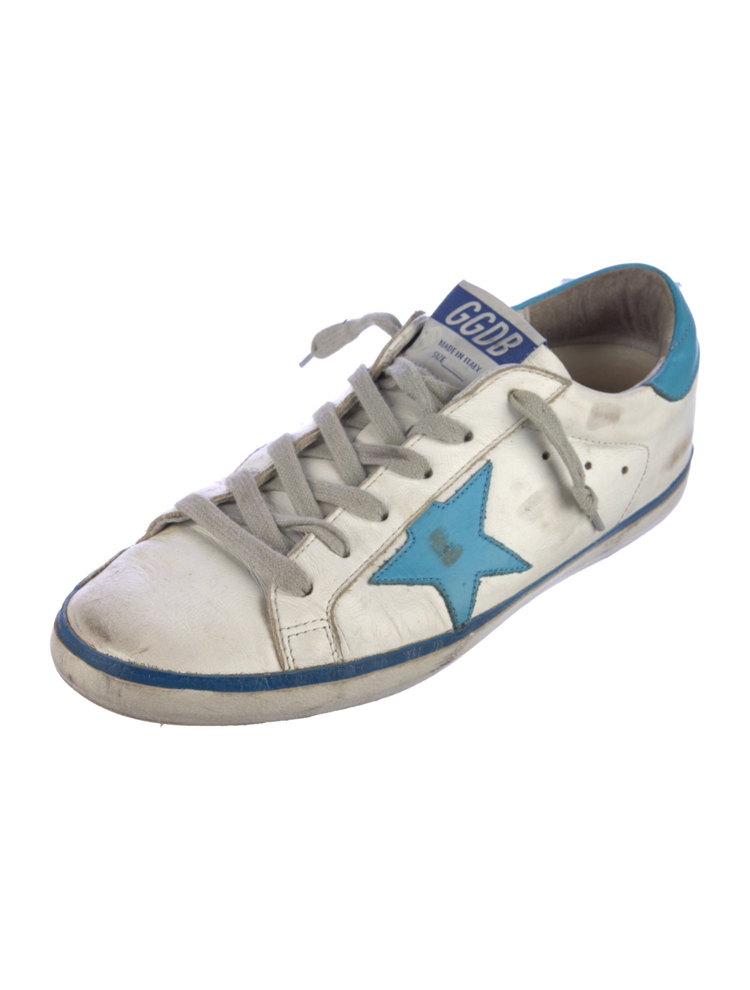 Golden Goose Leather Graphic Print Sneakers