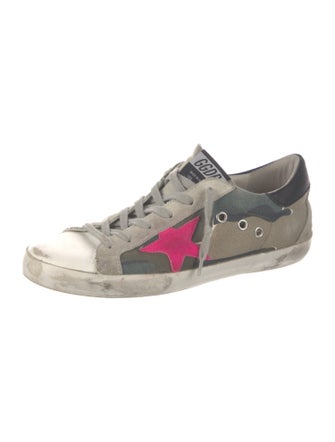 Golden Goose Canvas Printed Sneakers