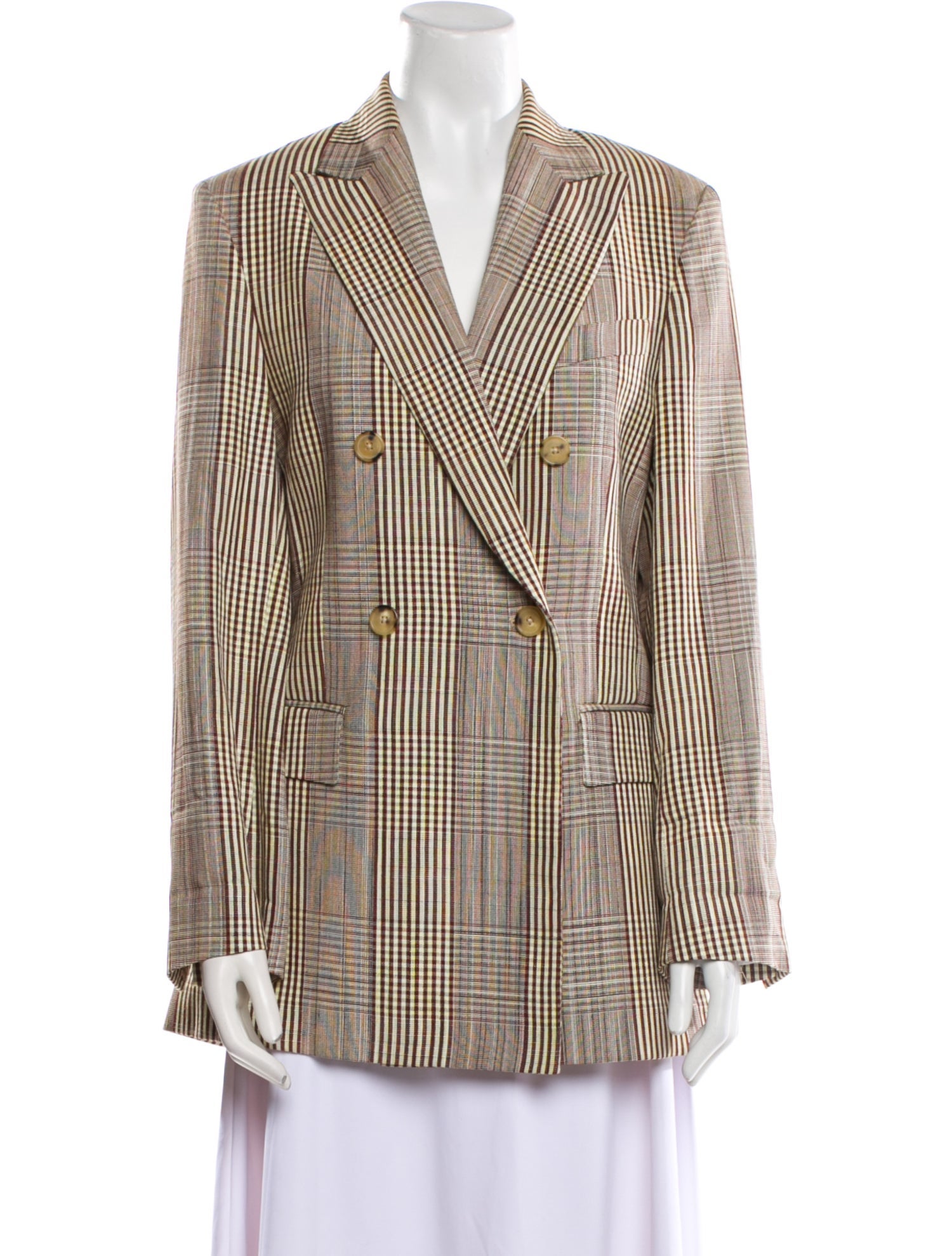 Golden Goose Plaid Print Blazer