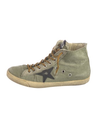 Golden Goose Canvas Distressed Accents Sneakers