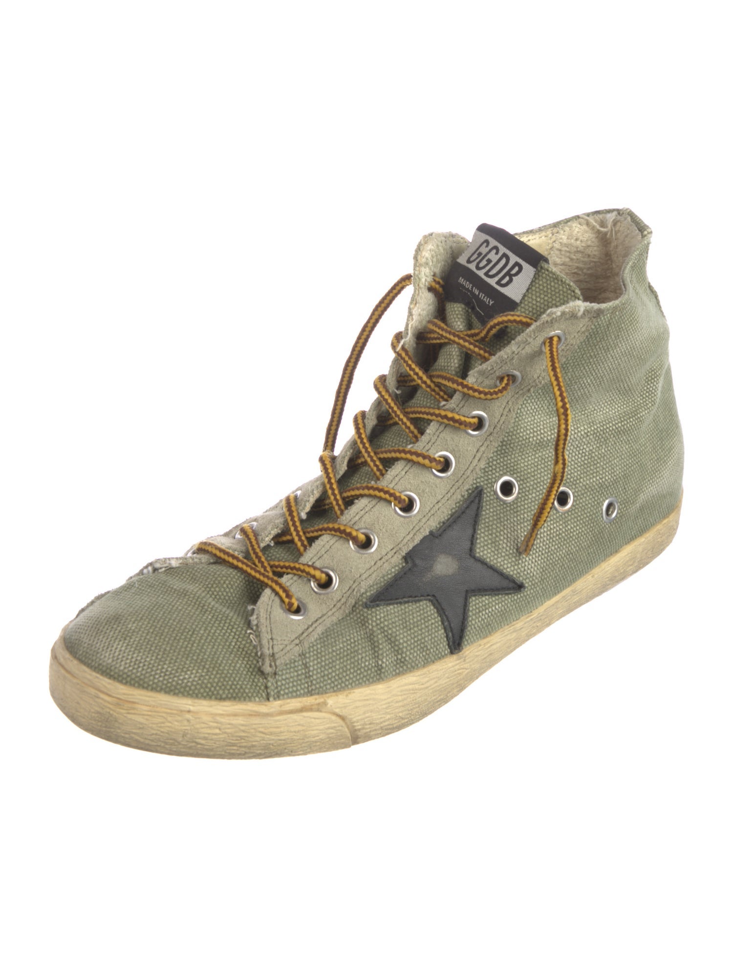 Golden Goose Canvas Distressed Accents Sneakers