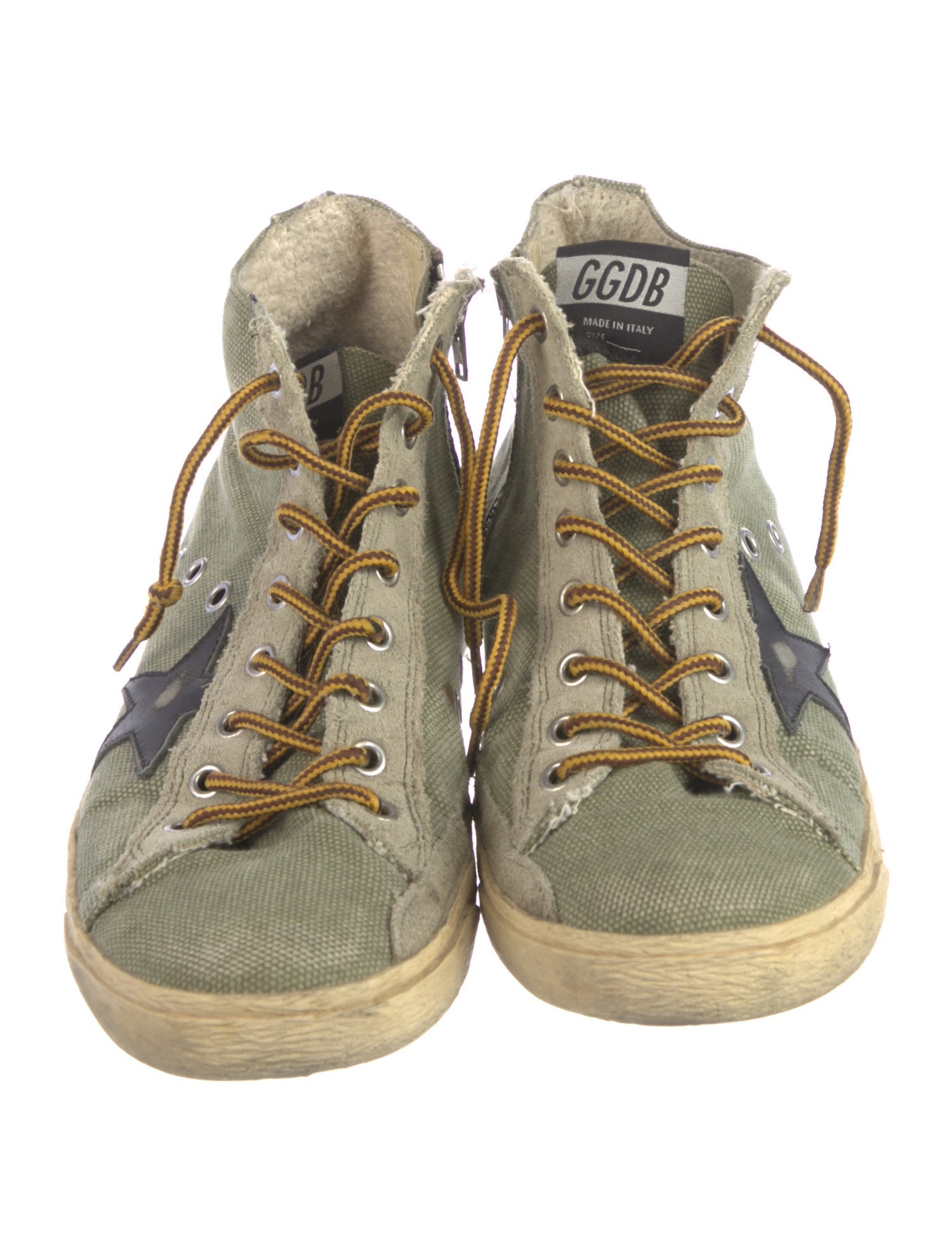 Golden Goose Canvas Distressed Accents Sneakers