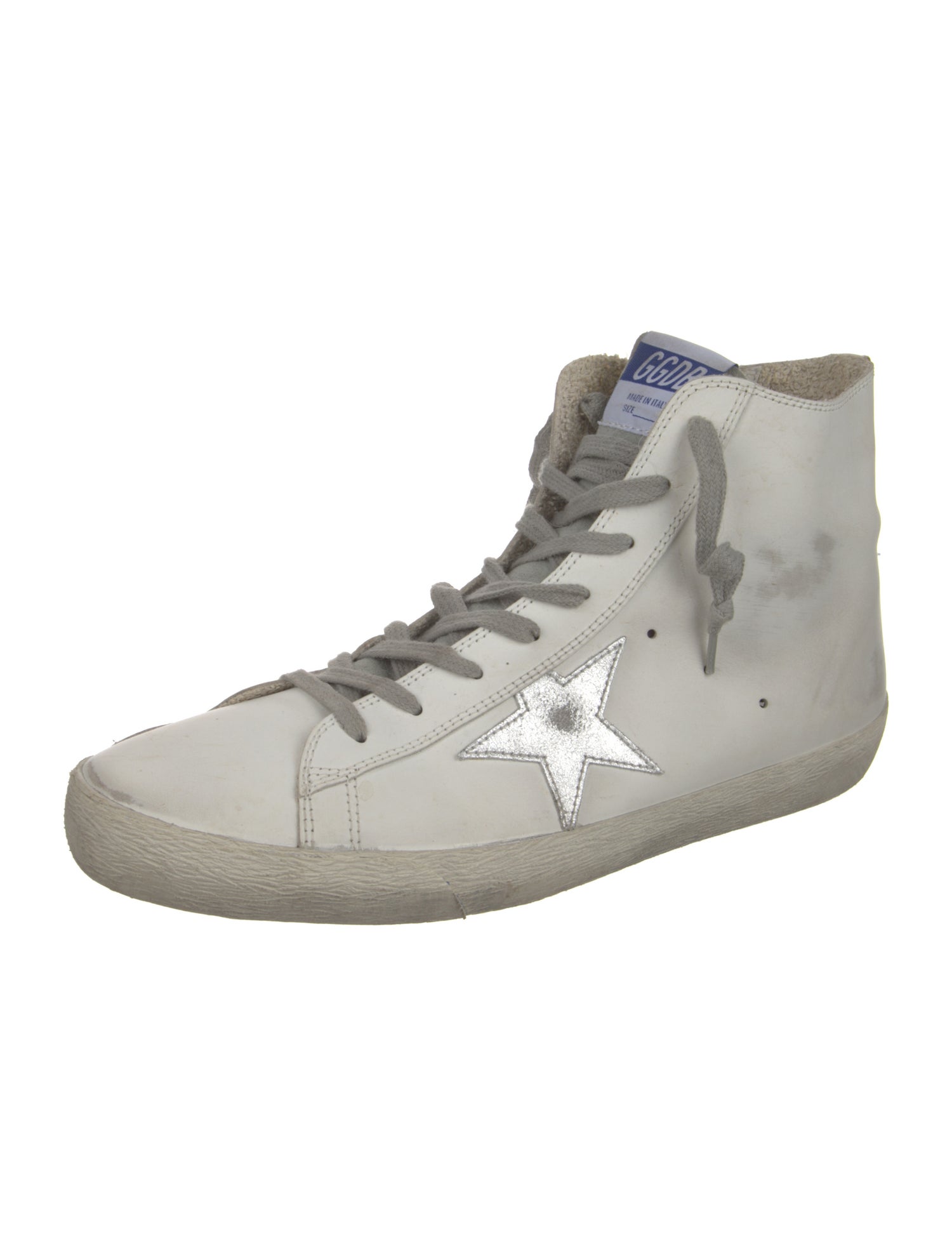 Golden Goose Leather Graphic Print Sneakers