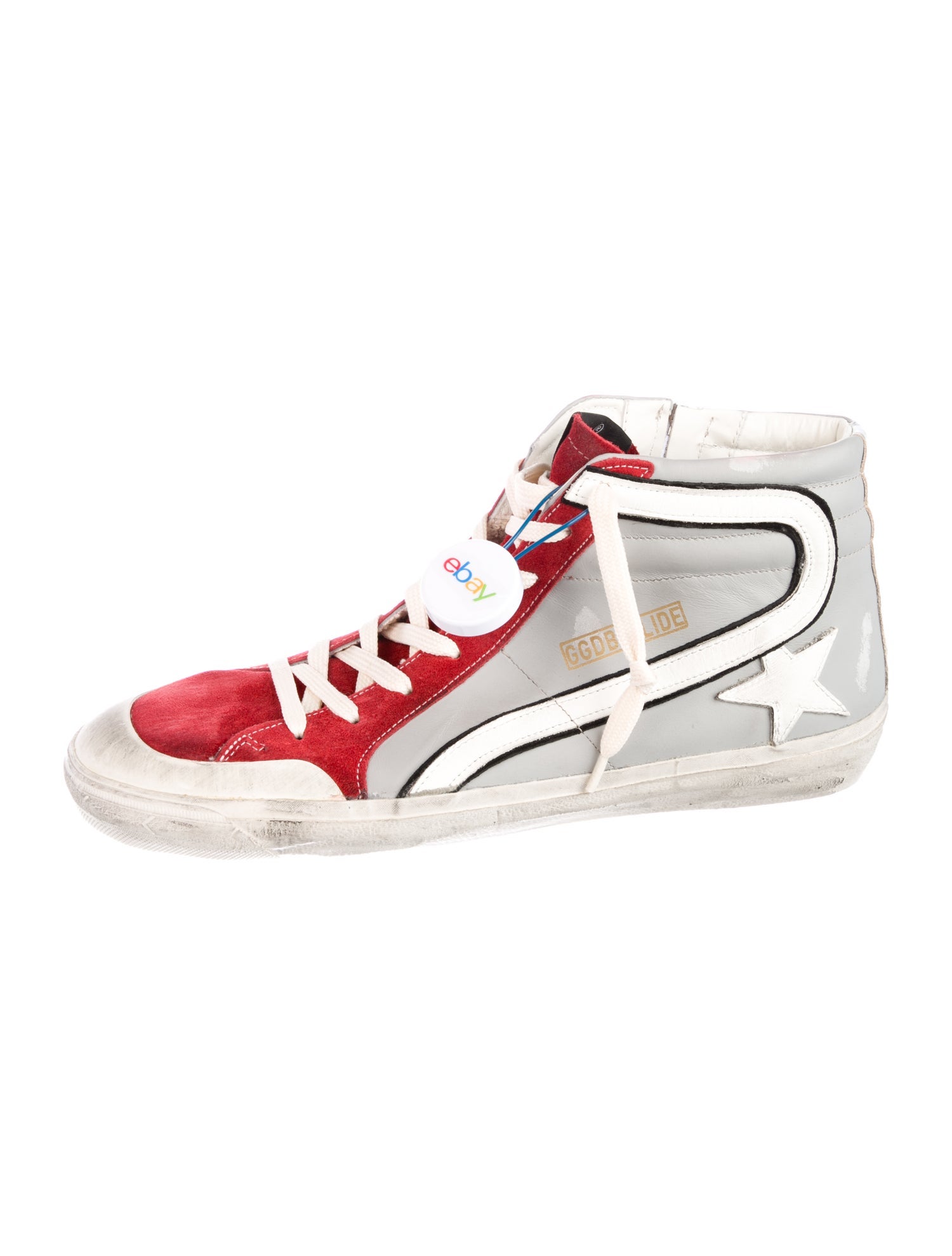 Golden Goose Leather Colorblock Pattern Sneakers