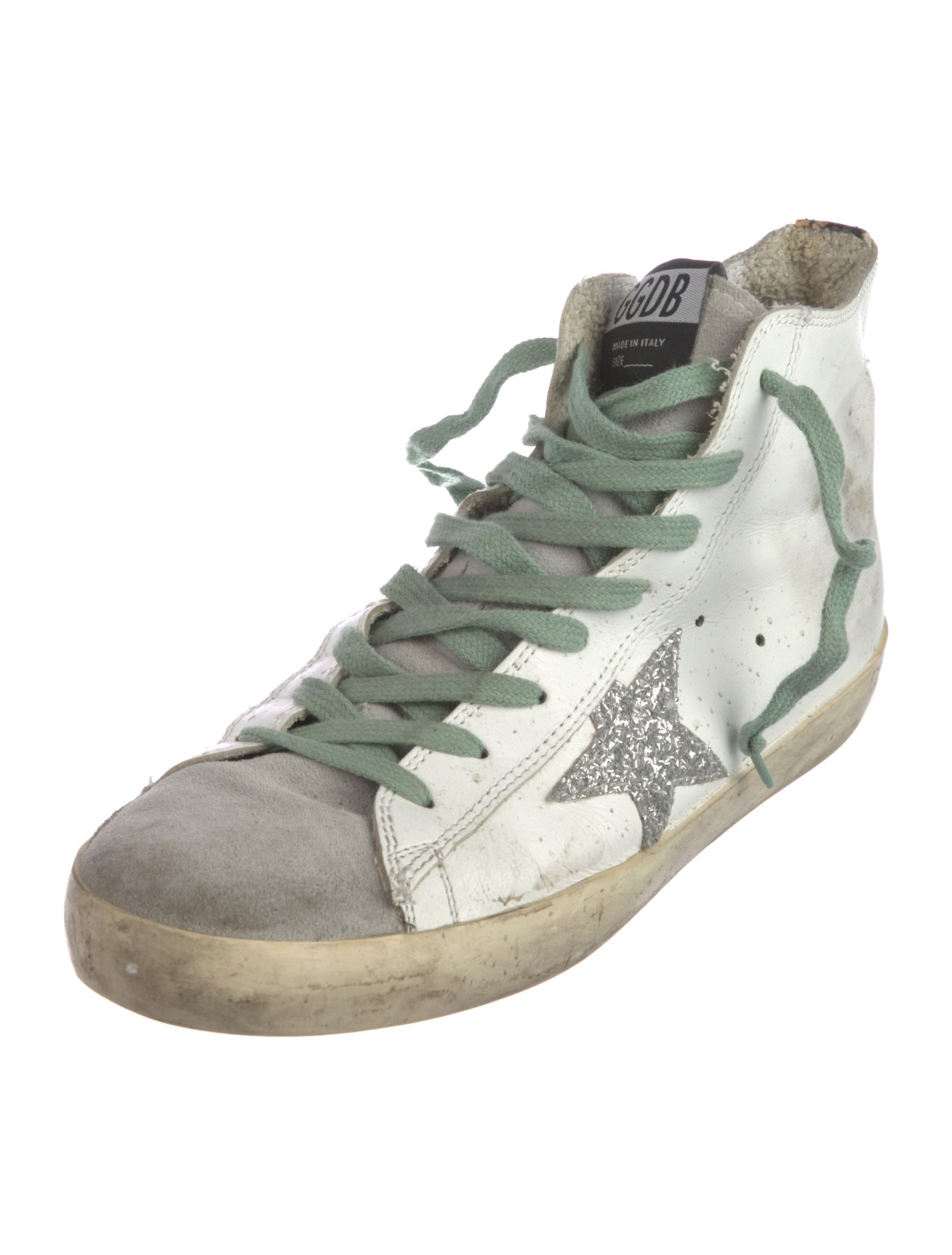 Golden Goose Leather Printed Sneakers