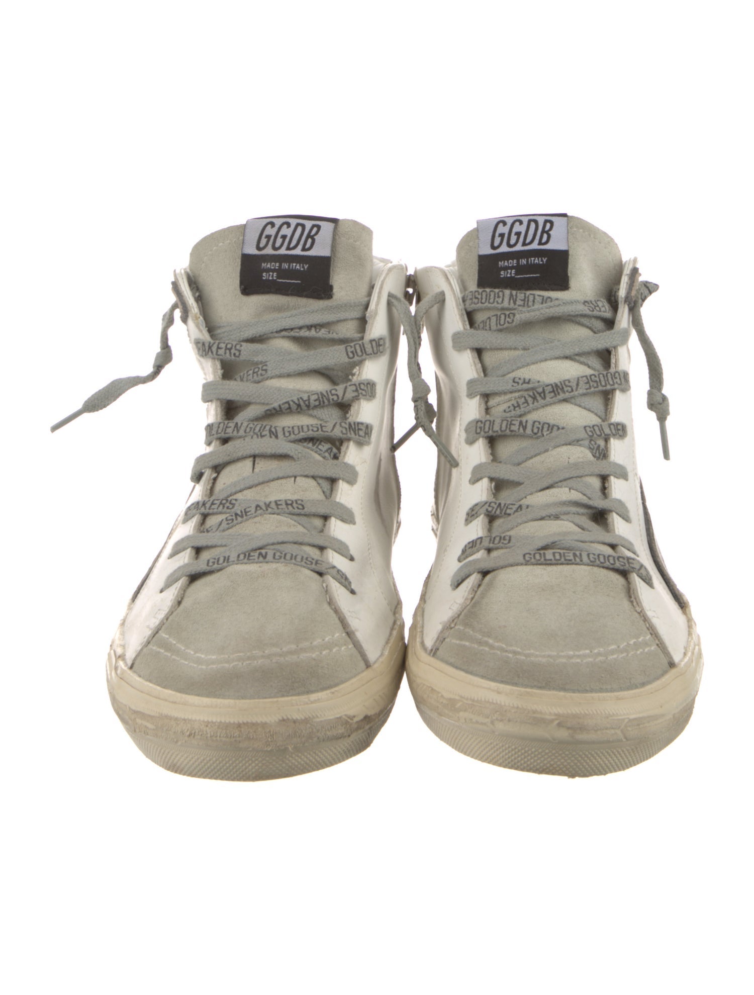 Golden Goose Leather Colorblock Pattern Sneakers