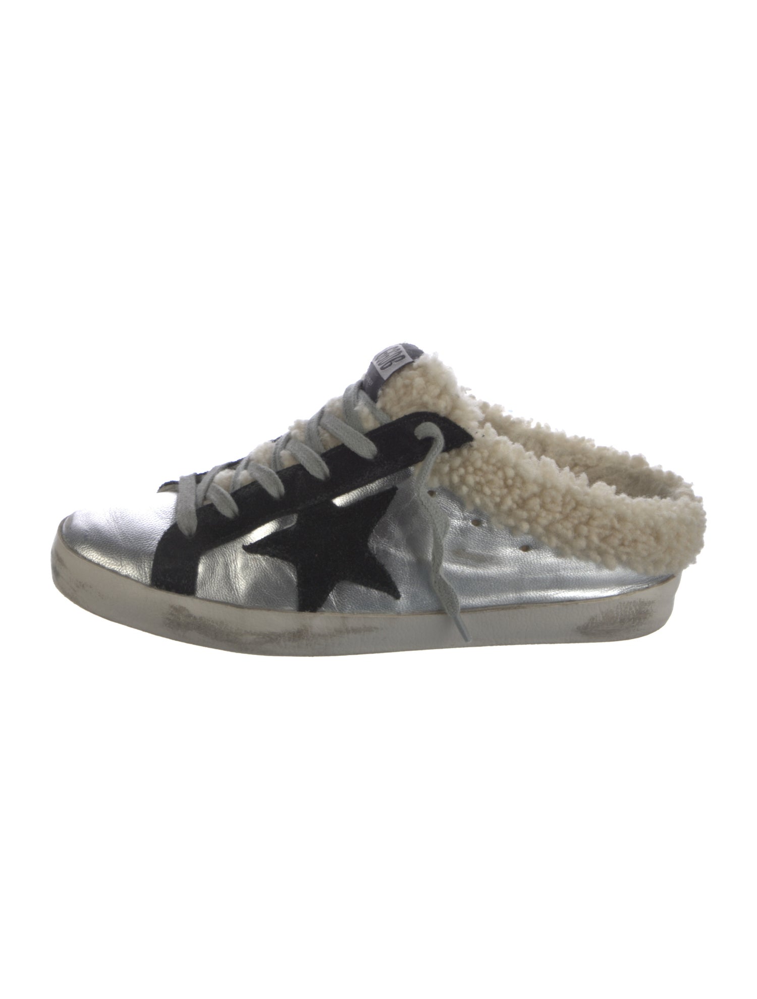 Golden Goose Leather Printed Sneakers