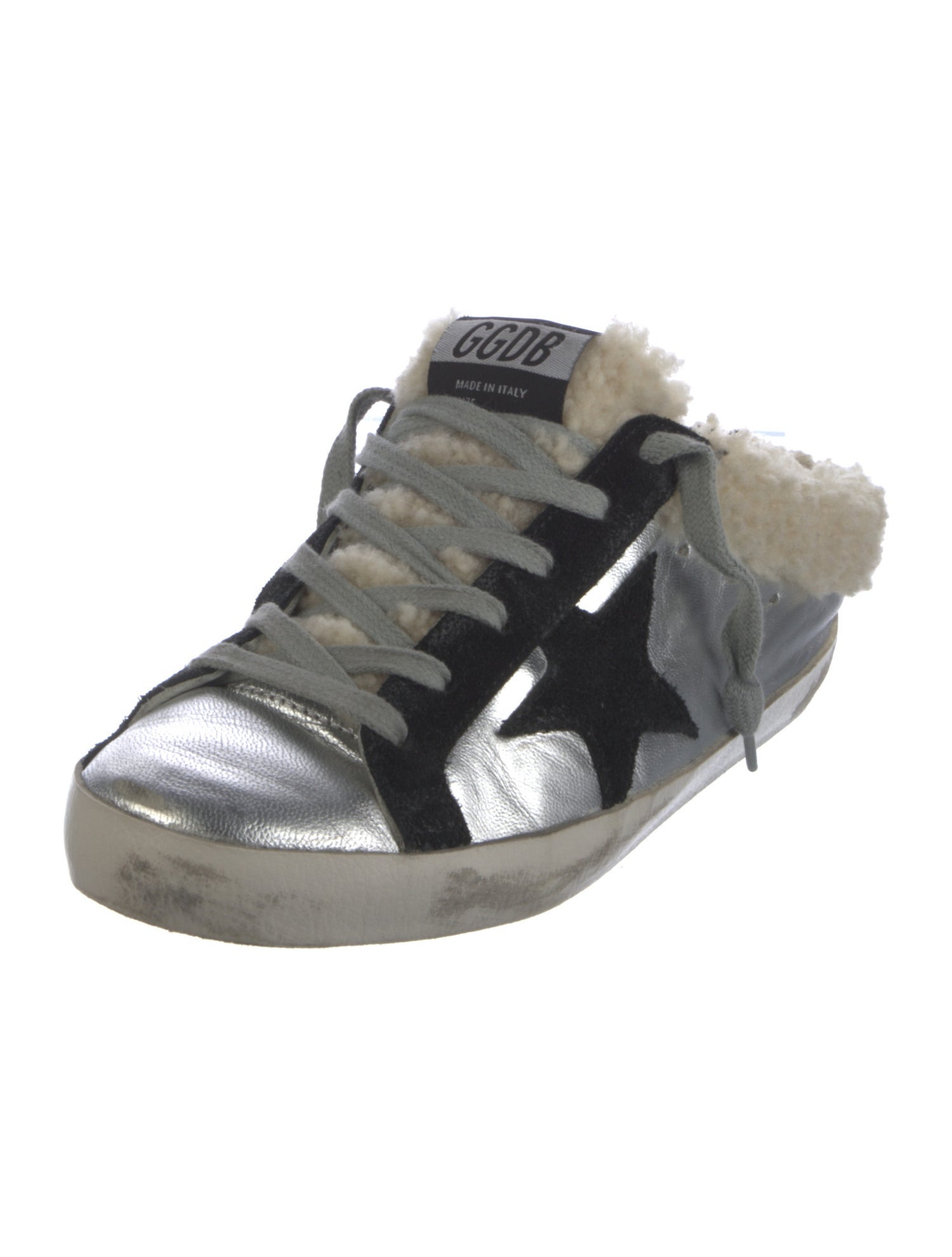Golden Goose Leather Printed Sneakers
