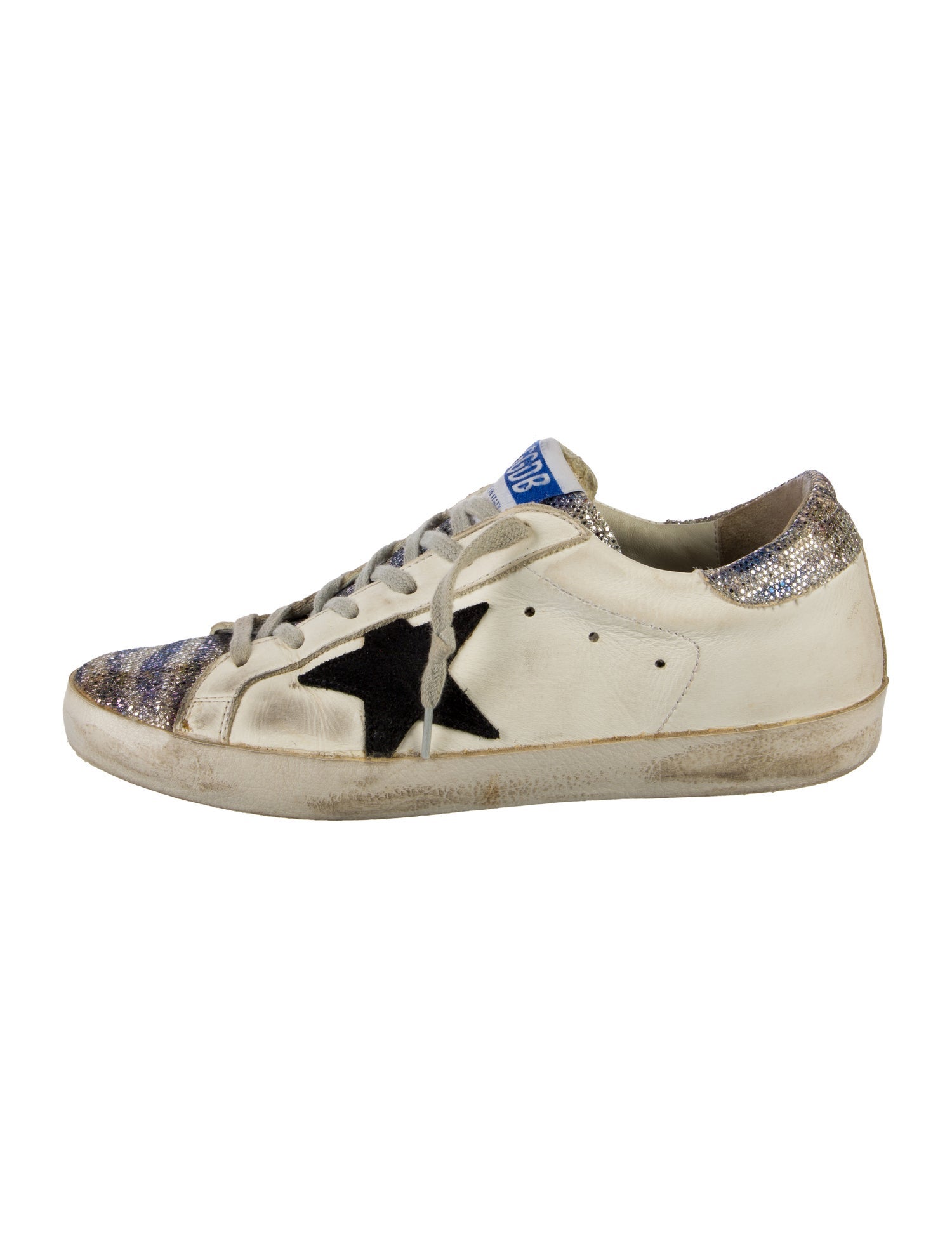 Golden Goose Leather Printed Sneakers