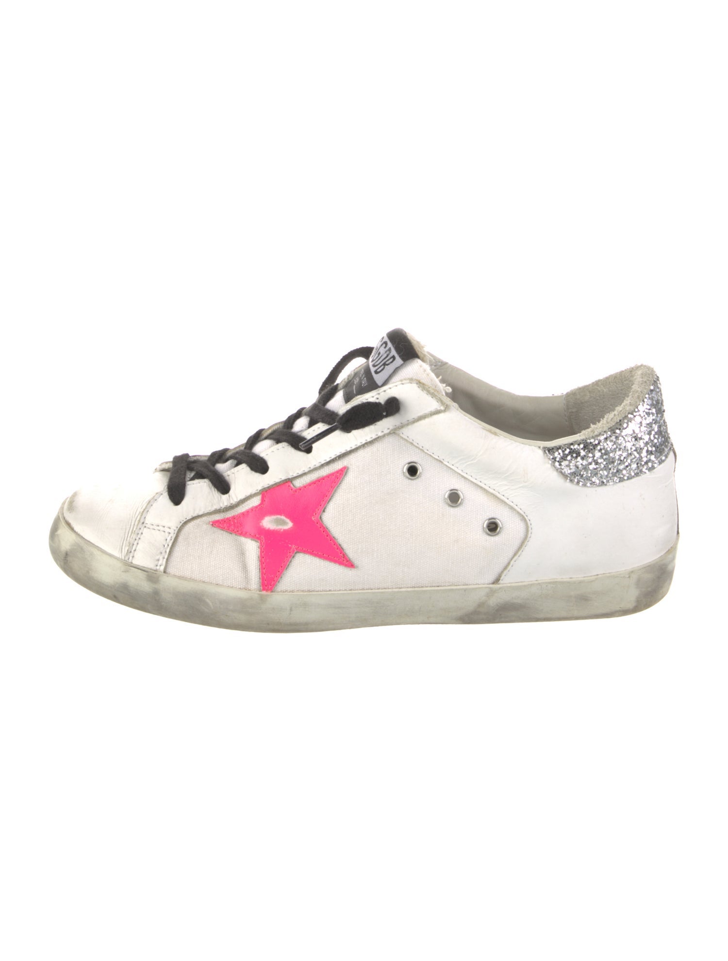 Golden Goose Leather Printed Sneakers