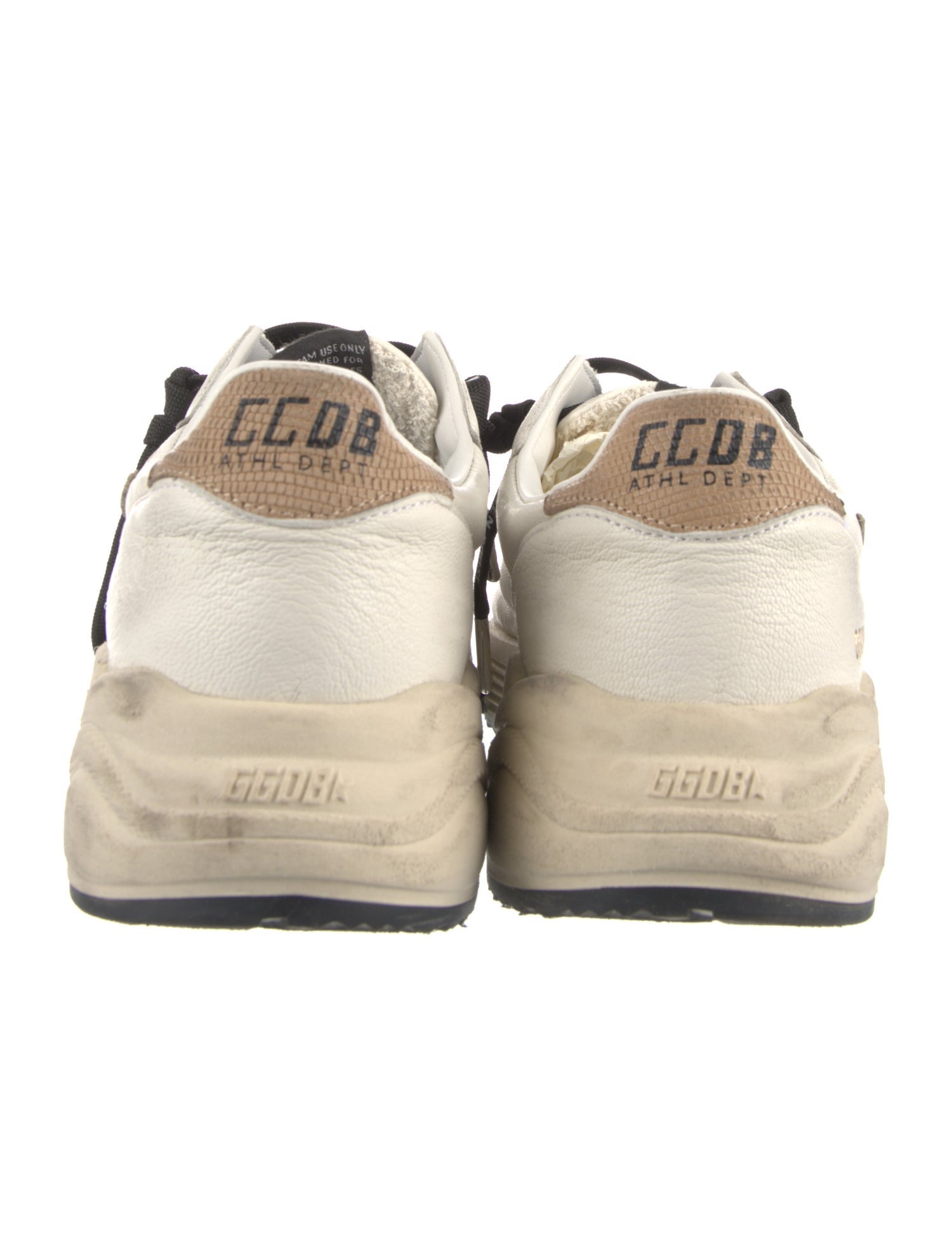 Golden Goose Leather Distressed Accents Athletic Sneakers