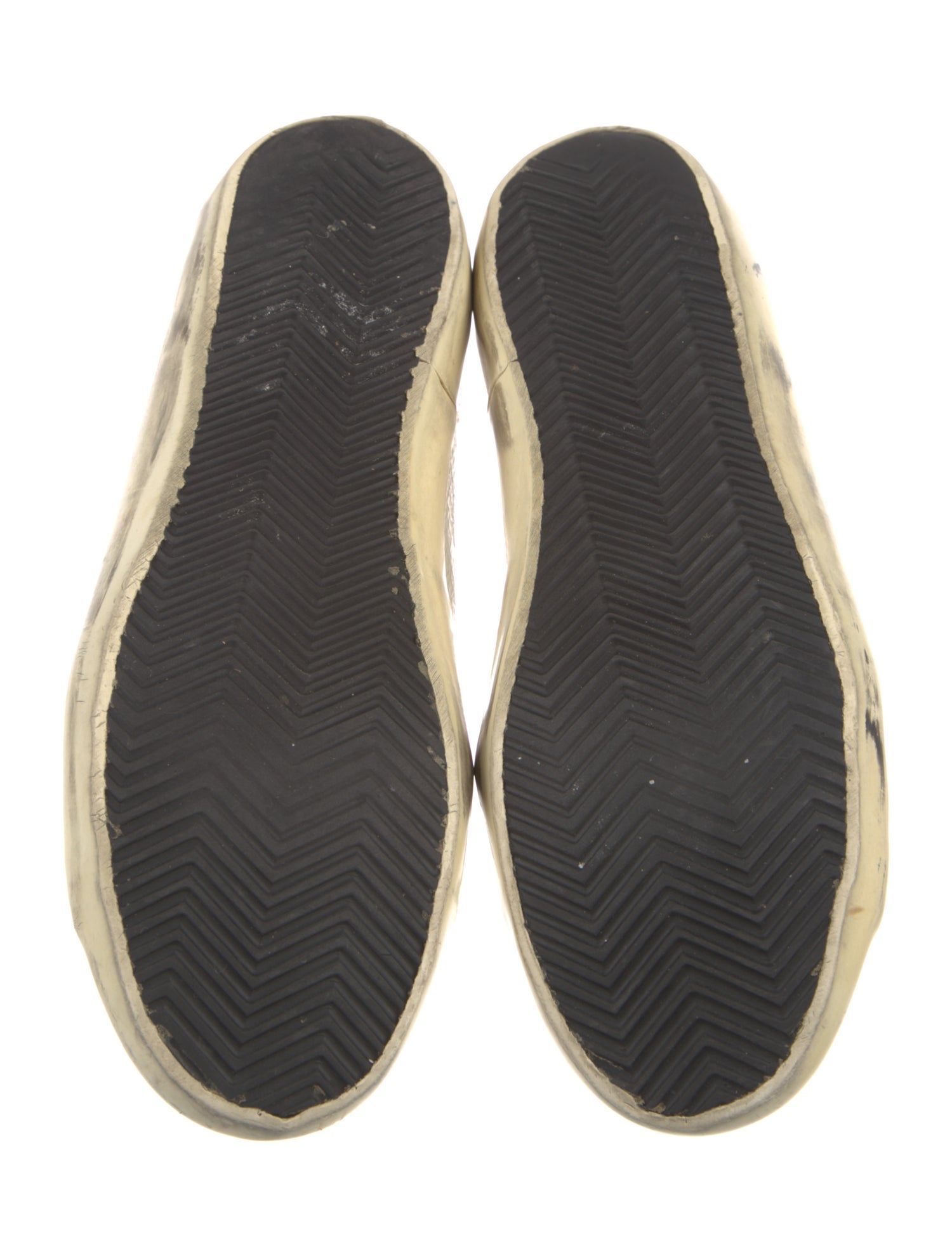 Golden Goose Leather Colorblock Pattern Sneakers