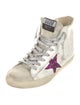 Golden Goose Leather Colorblock Pattern Sneakers