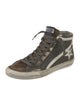 Golden Goose Suede Colorblock Pattern Sneakers