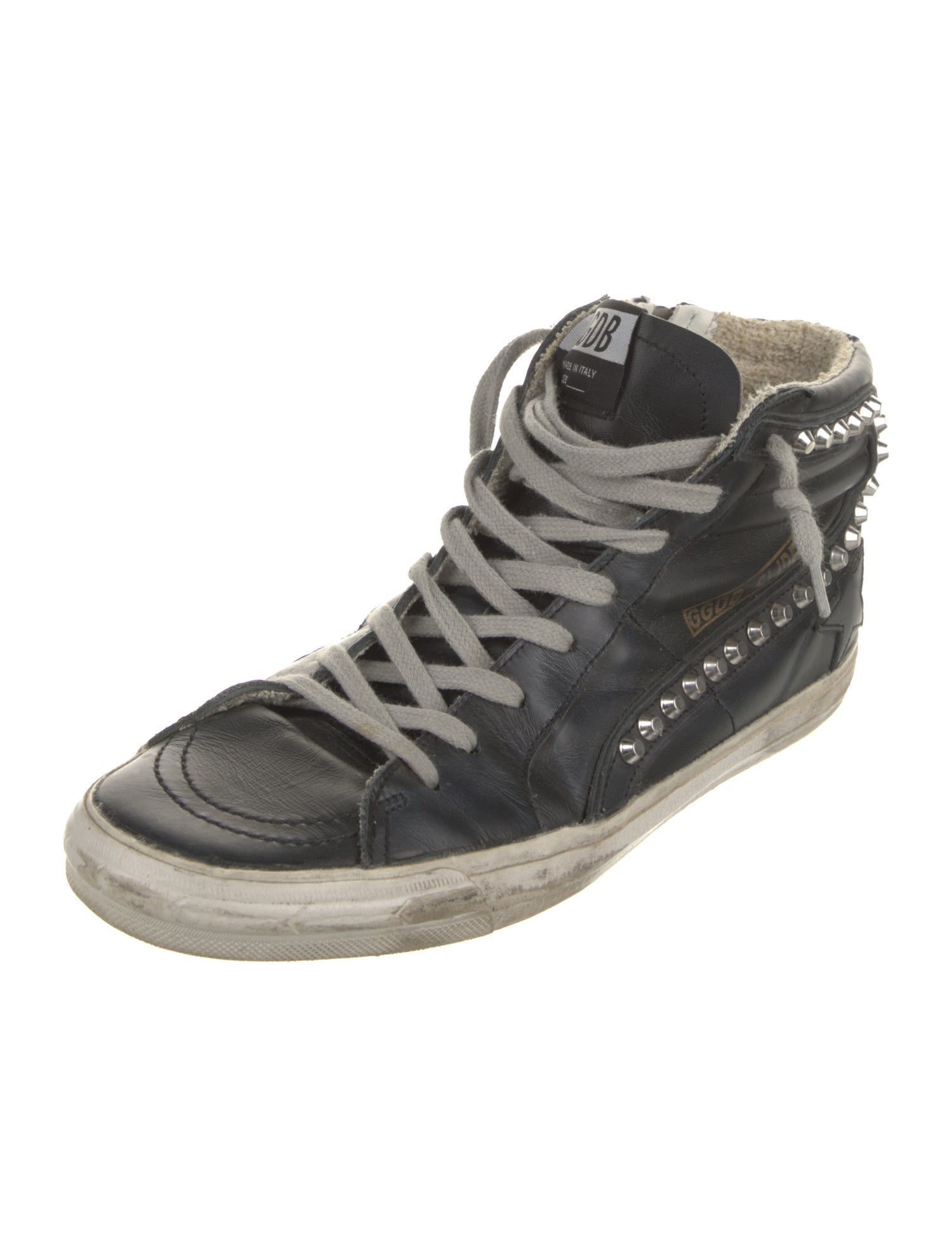 Golden Goose Leather Distressed Accents Sneakers