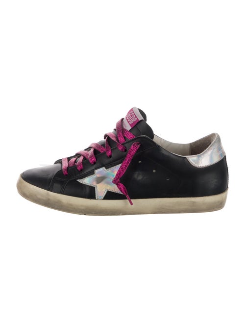 Golden Goose Leather Colorblock Pattern Sneakers